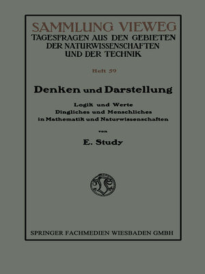 cover image of Denken und Darstellung